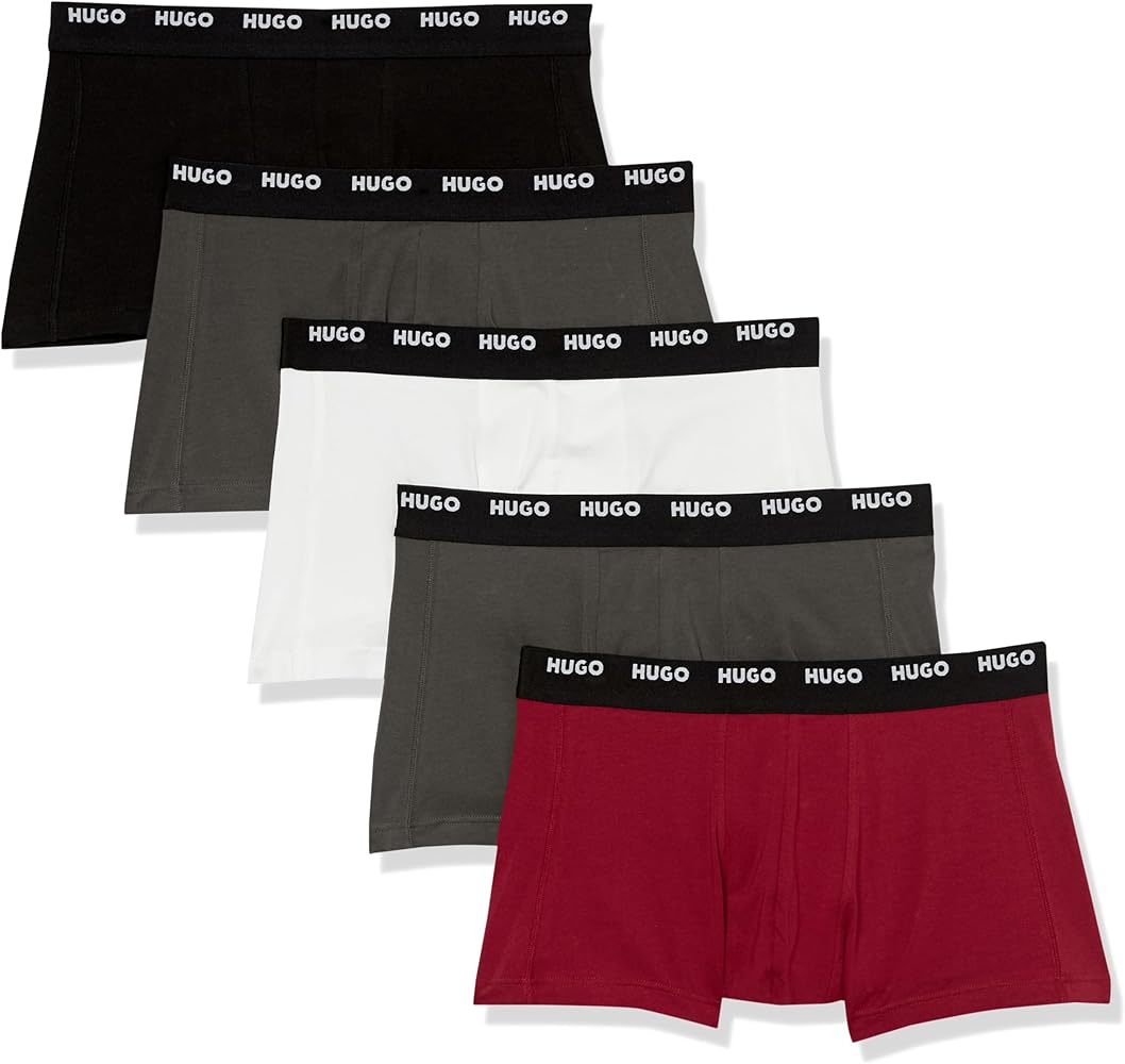 HUGO Men's 5 Pack Stretch Cotton Trunk