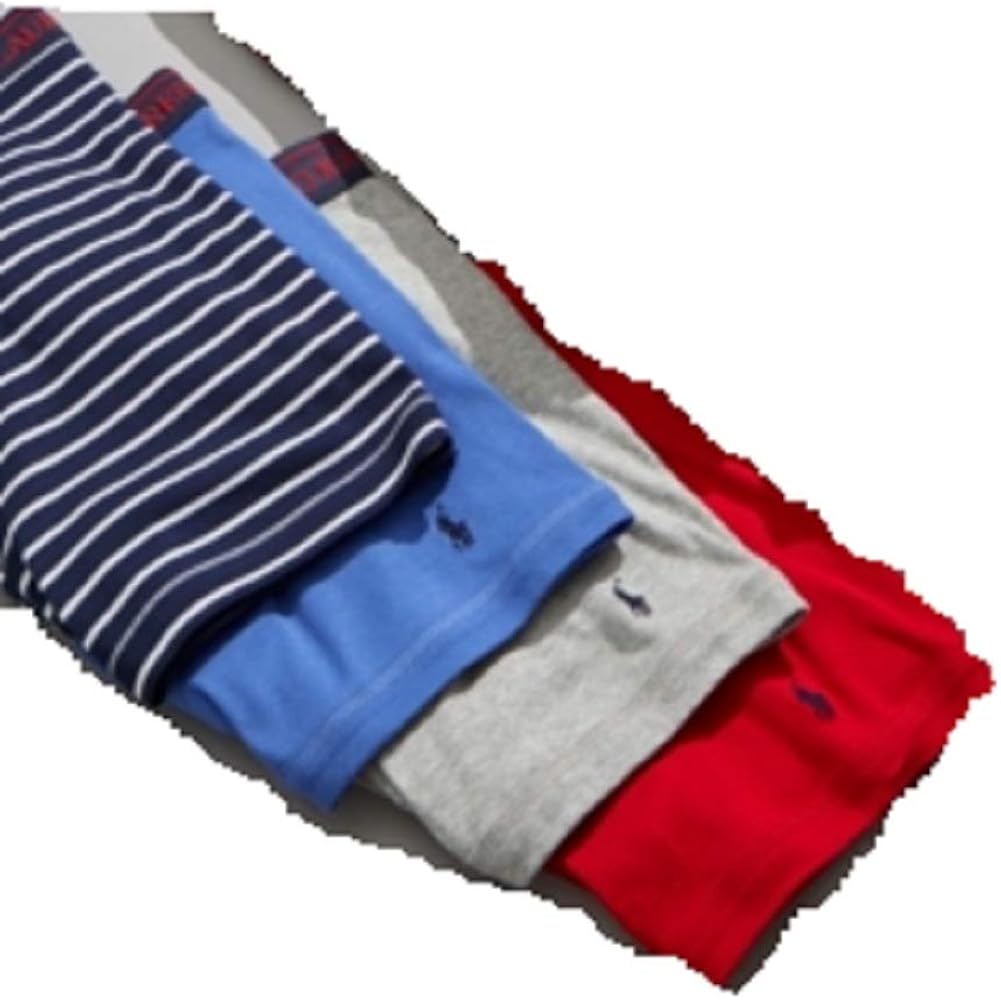 Polo Ralph Lauren Mens Underwear Red Small 4Pk Boxer Brief Blue S