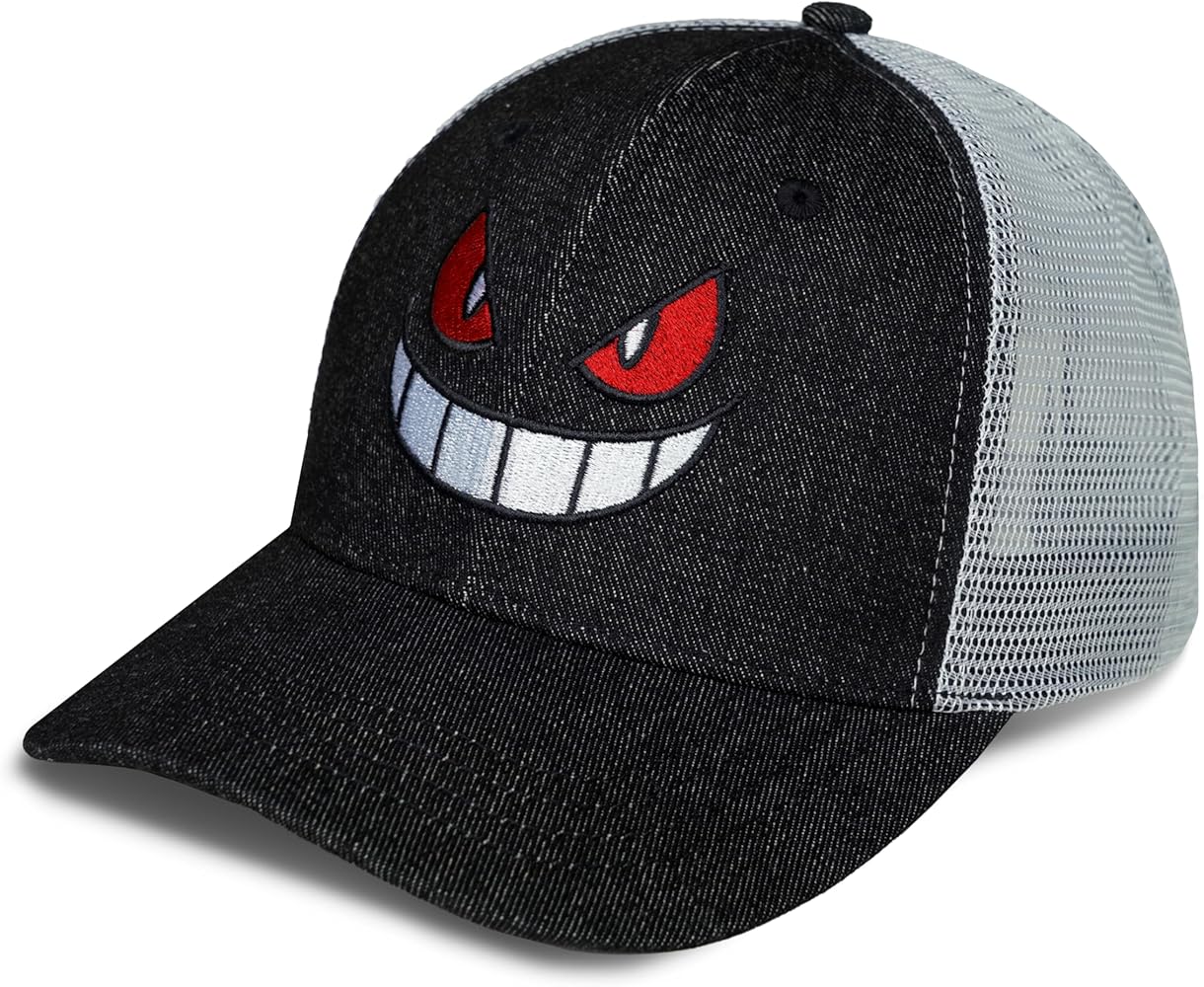 Anime Embroidery Trucker Hat for Men Women, Cuted Anime Hat for Chidren, Funny Anime Gifts for Anime Lovers