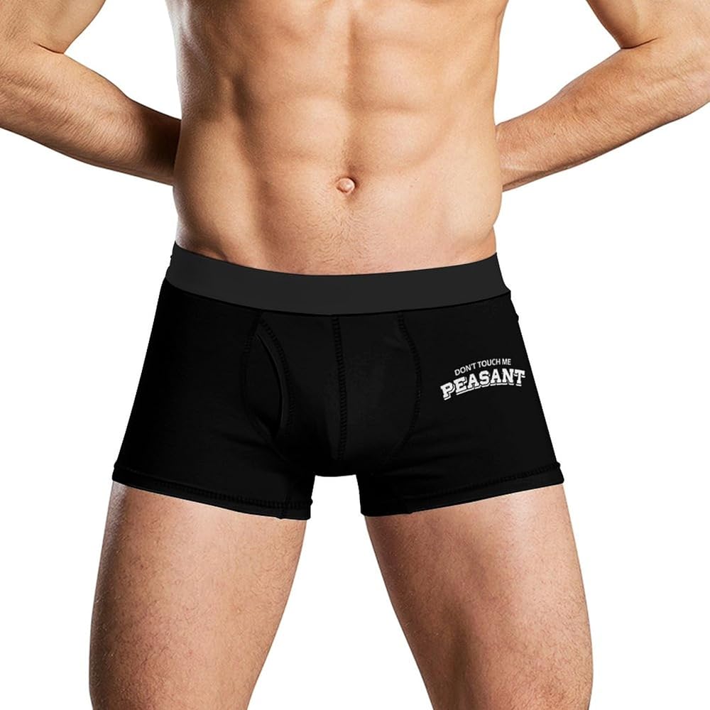 Don’t Touch Me Peasant Men's Boxer Briefs Soft Lightweight Underwear Stretch Trunks