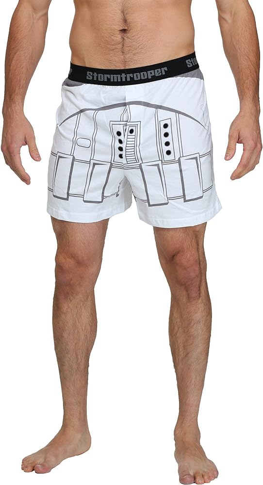 Mad Engine Star Wars Stormtrooper Armor Print Adult White Boxer Shorts (Large)