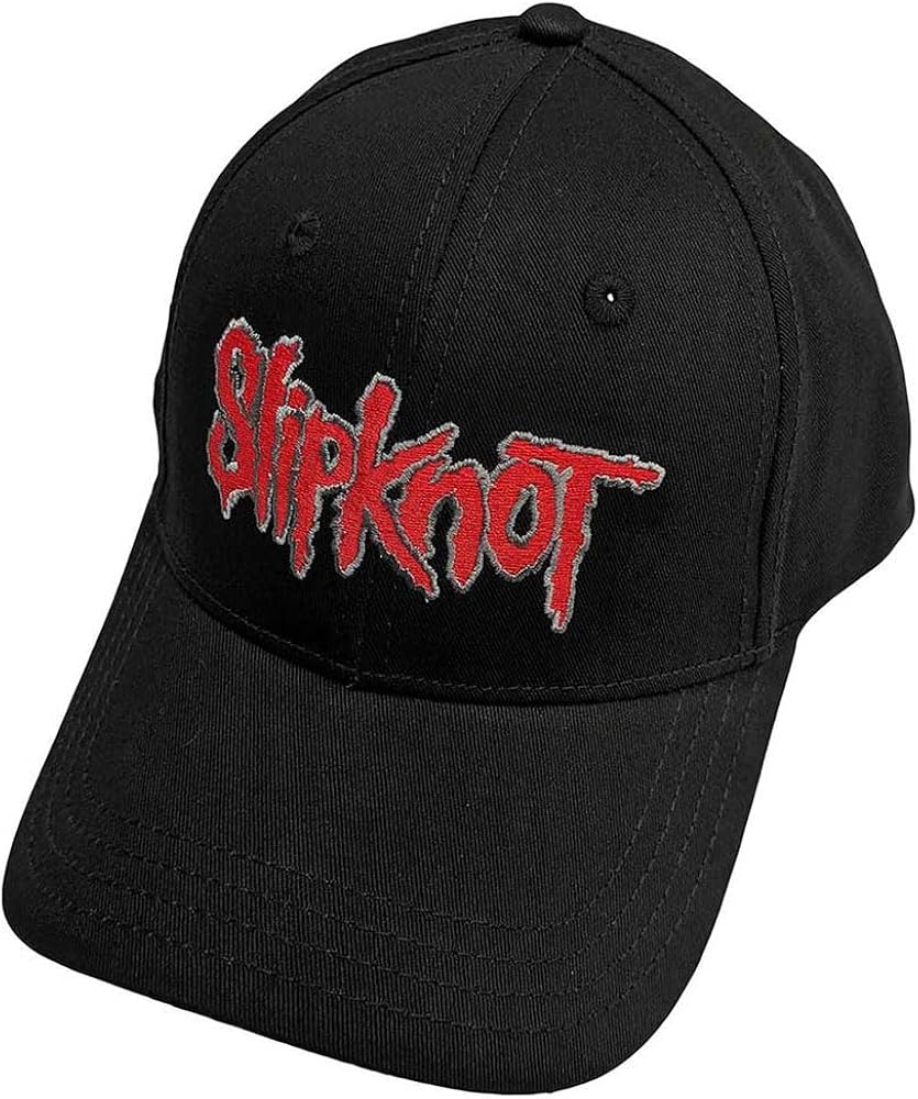 Rock Off officially licensed products Slipknot Text Band Logo Baseball Cap Size One Size Black