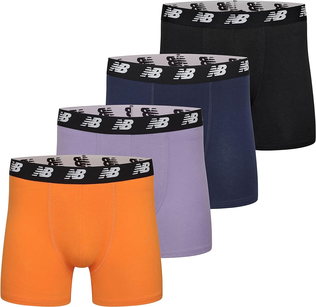 New Balance Men's 5" No Fly Cotton Performance Boxer Briefs (3-Pack Or 4-Pack)