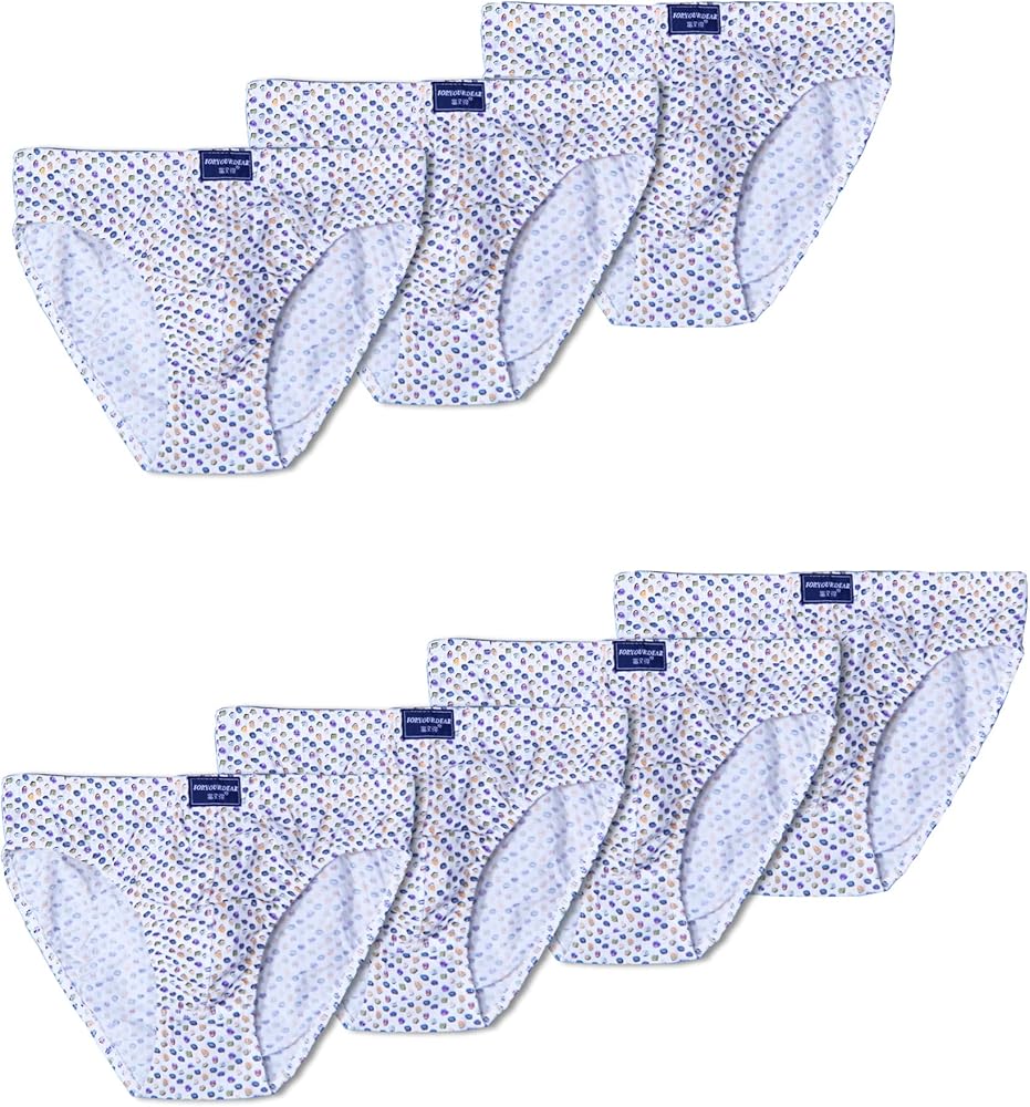 Men's Cotton Underwear Briefs,Covered Waistband Soft Comfy Underpants ( 7 Pack )