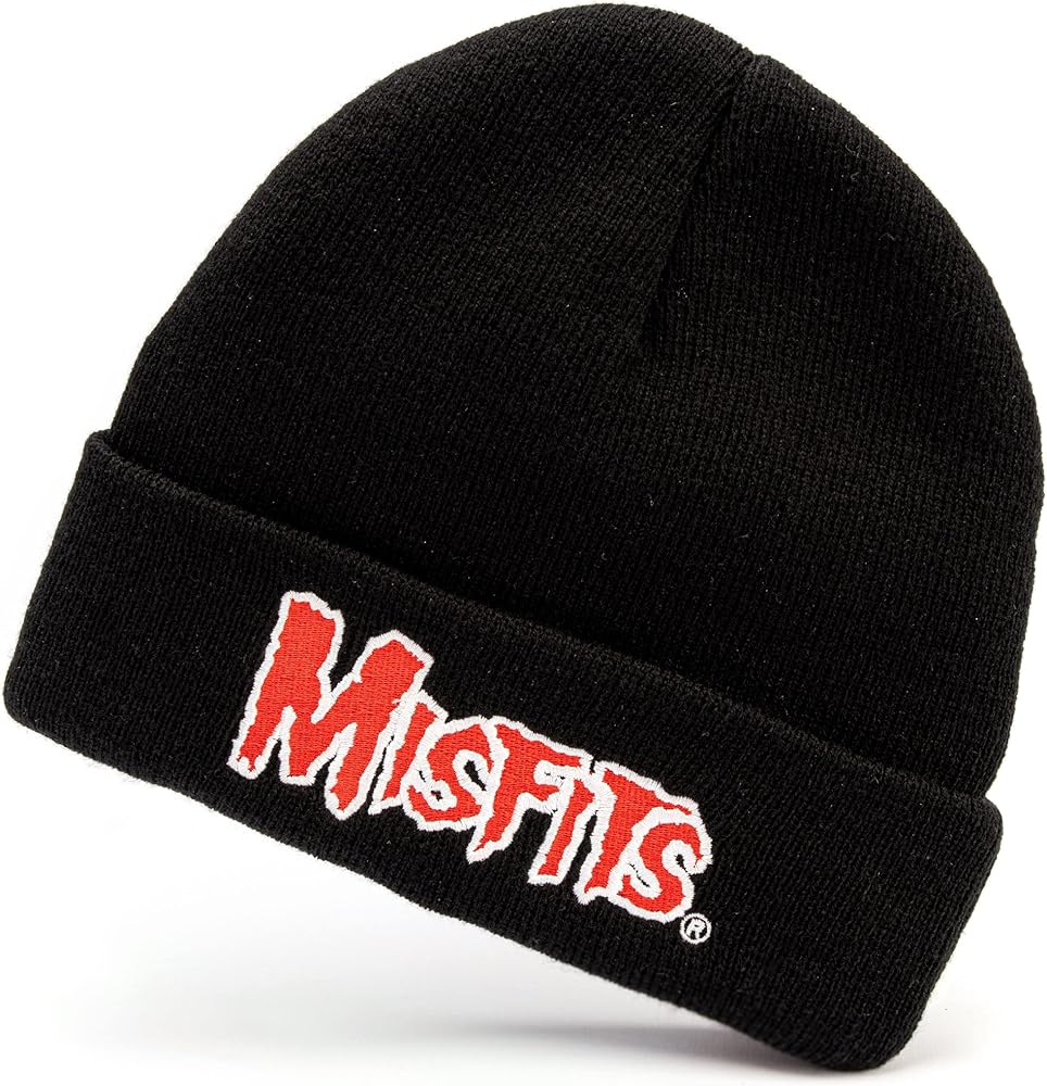 Beanie Unisex Men Women Black Knitted Woolly Punk Band Hat