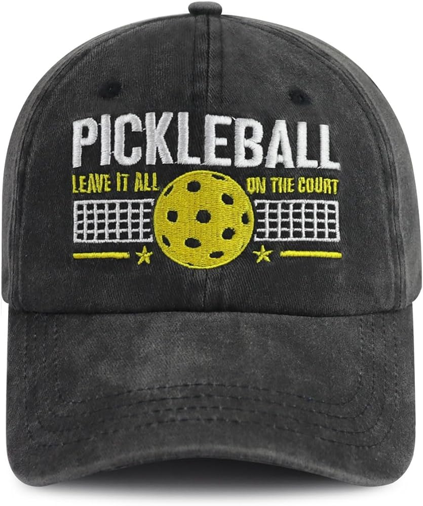 Pickleball Hats for Men Women, Funny Adjustable Embroidered Pickleball Lovers Players Baseball Cap