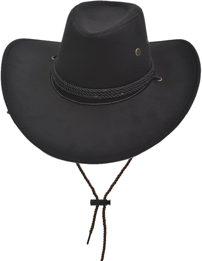 Adult Western Suede Hat Cowboy Outdoorsman Hat Travelling Summer Cap