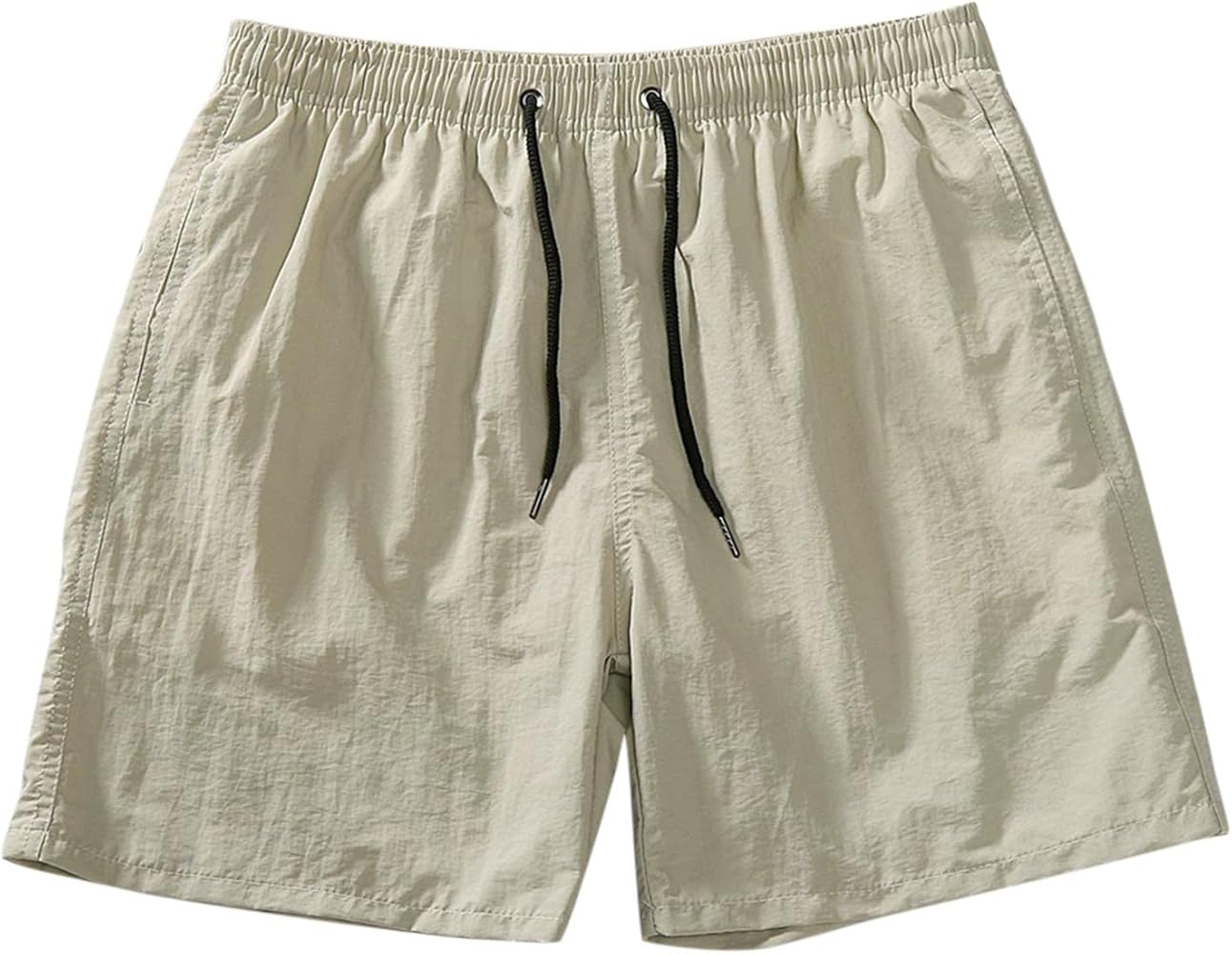 Men's 5" Linen Solid Chino Shorts Drawstring Flat-Front Stretch Comfort Beach Yoga Shorts Big and Tall Casual Bermuda Short