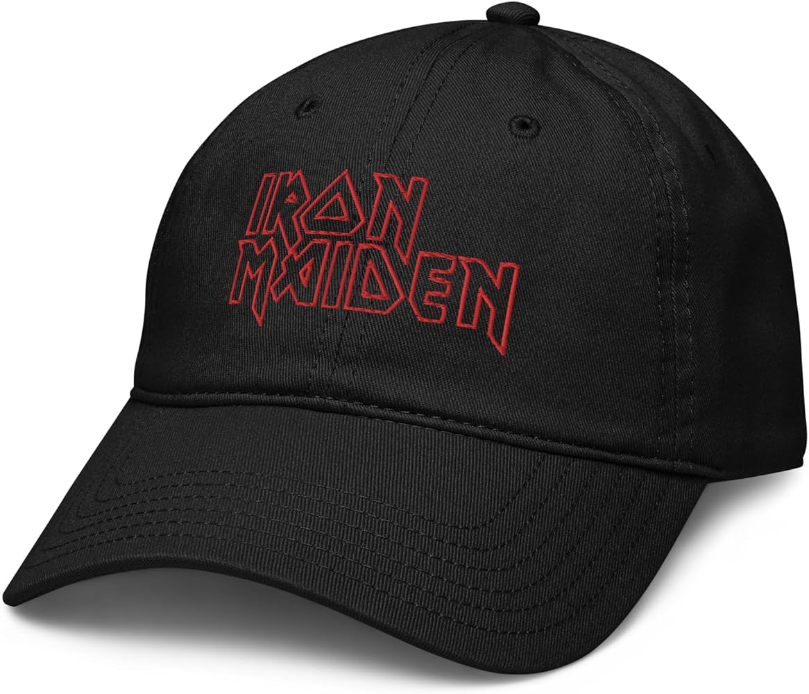 Iron Maiden - Stacked Keyline Yellow Logo Adjustable Baseball Hat