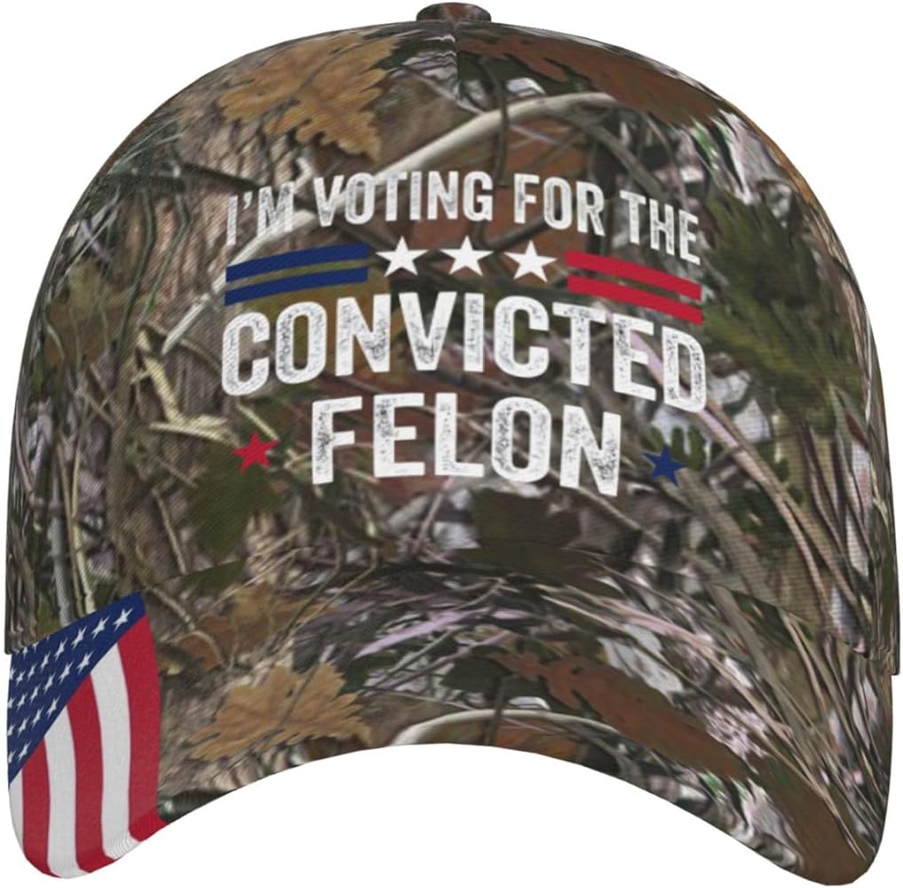 I'm Voting for The Convicted Felon Baseball Caps for Women Men Adjustable Cute Funny Black Hats for All Season