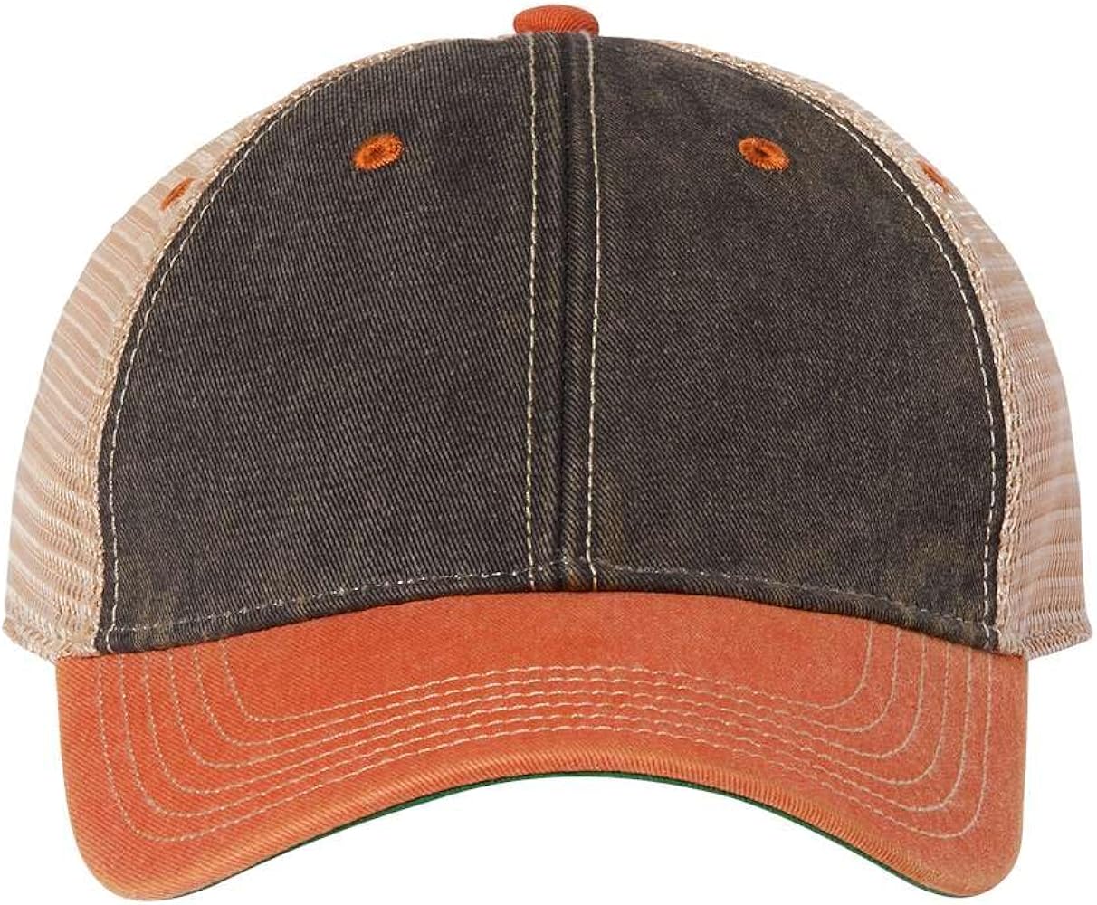 Legacy Old Favorite Trucker Cap, One Size, Black-Orange-Khaki