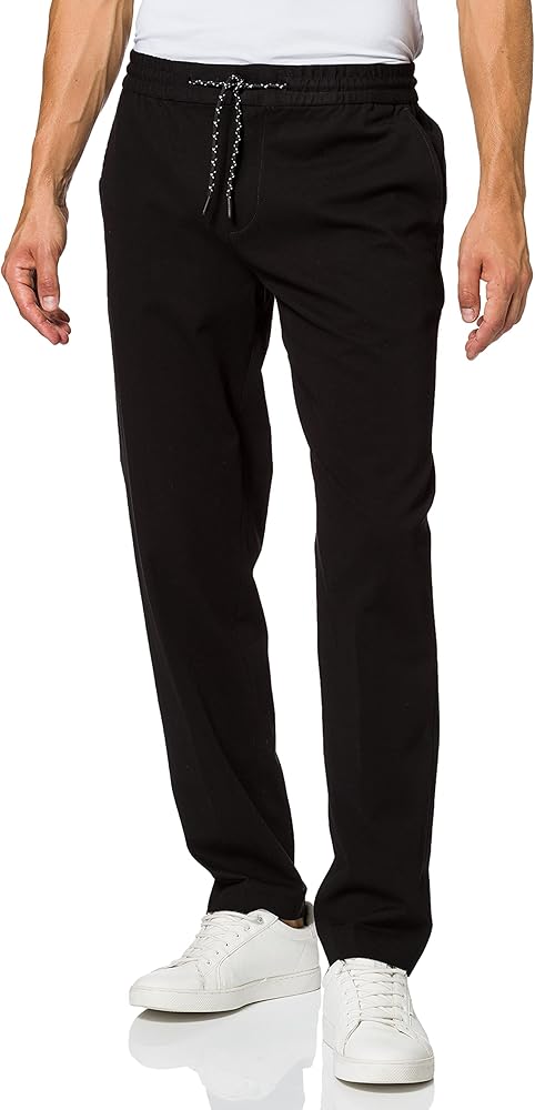 Armani Exchange Men's Bi-Stretch Rayon Polyester Twill Draw String Trouser