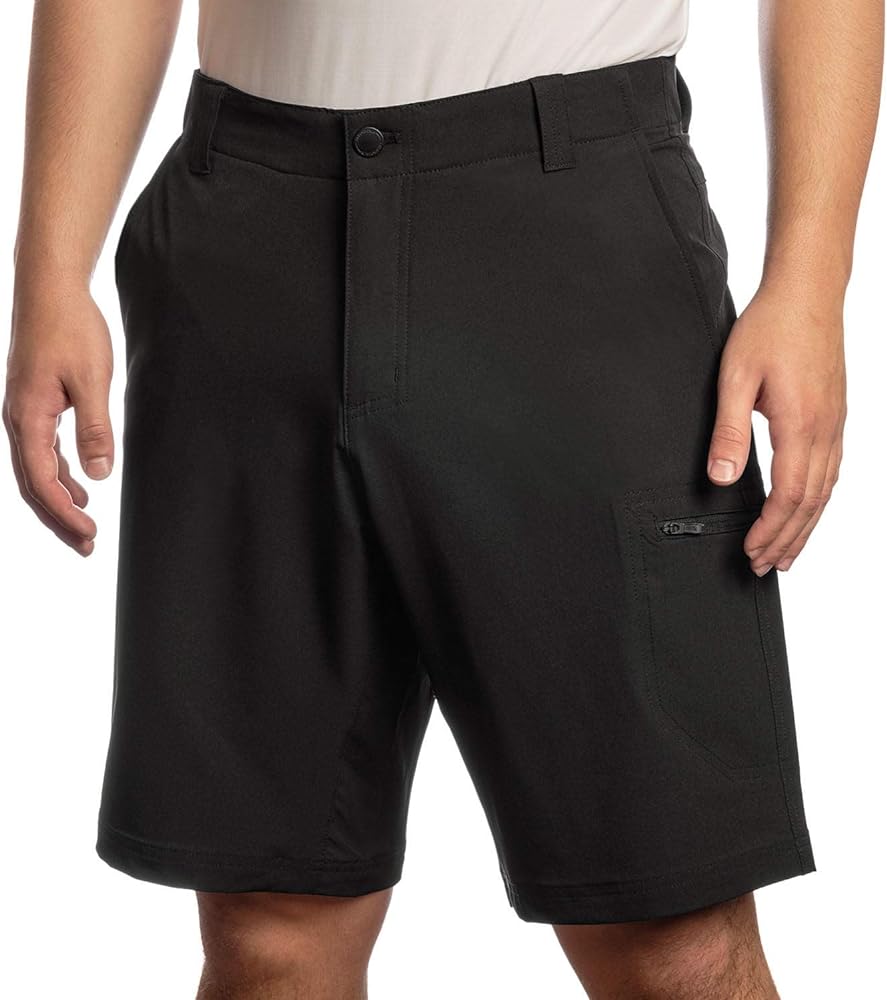 ZEROXPOSUR Men's Lightweight Stretch Travel Friendly Shorts Color: Black, Size: (30)-(32)-(34)-(36)-(38)-(40) New with Tags (38)