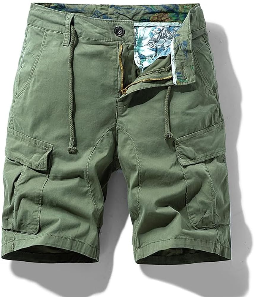 Men Cargo Shorts Soft Skin Friendly Utility Comfortable Casual Multi Pockets Sports Simple Workwear Short