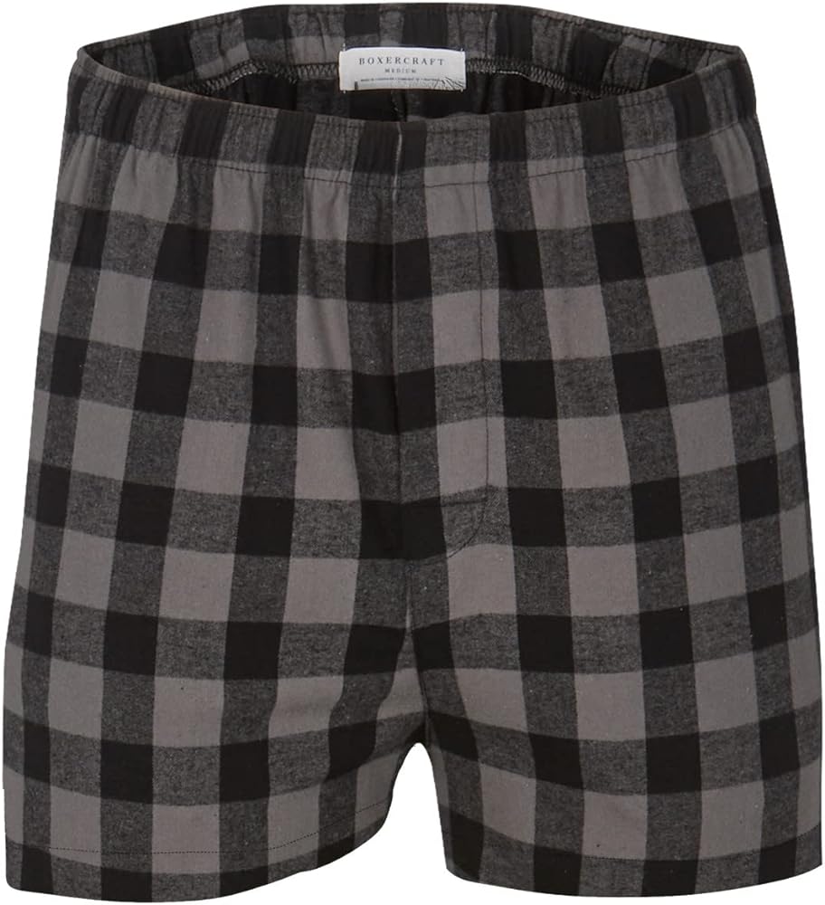 boxercraft Essential Cotton Flannel Boxer Shorts, with Fly Front Opening