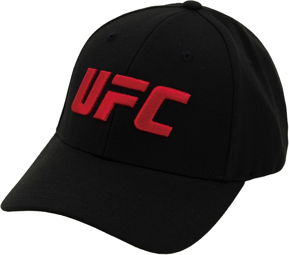 Concept One Ufc Baseball Hat, 6 Panel Adult Flex Fit Active Sport Cap with Curved Brim