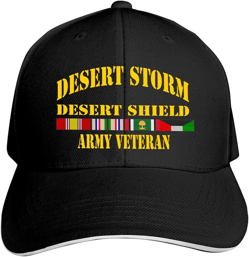 Desert Storm Desert Shield Army ?Veteran Unisex Baseball Cap Dad Hat Adjustable Snapback Hats Sandwich Cap Trucker Hat