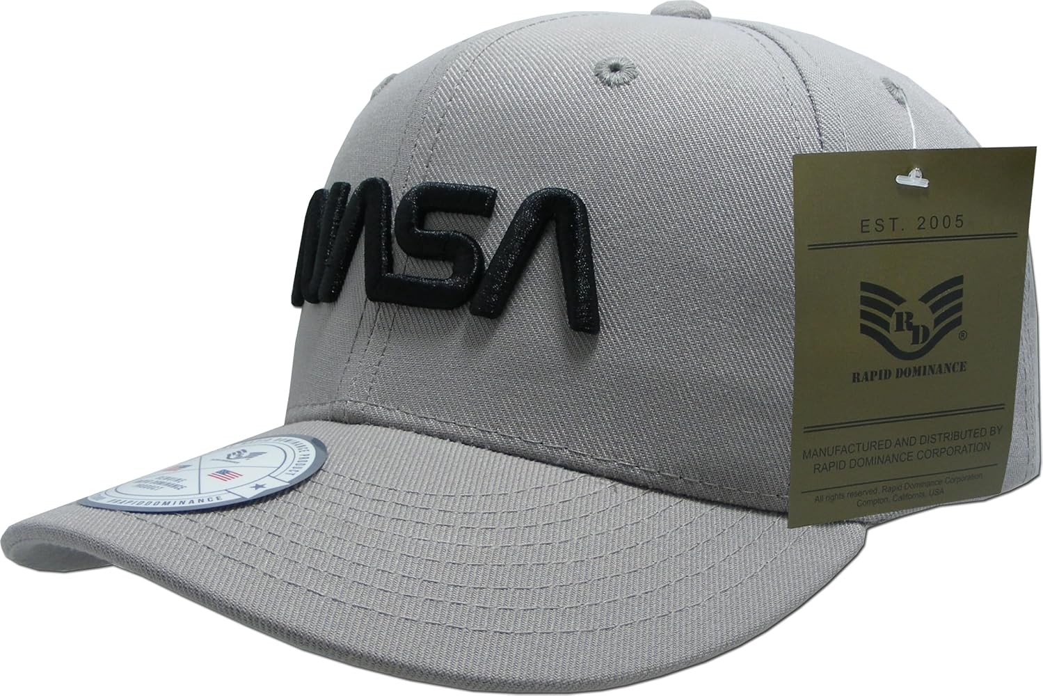 Rapid Dominance Standard NASA Deluxe Cap, Grey, One Size