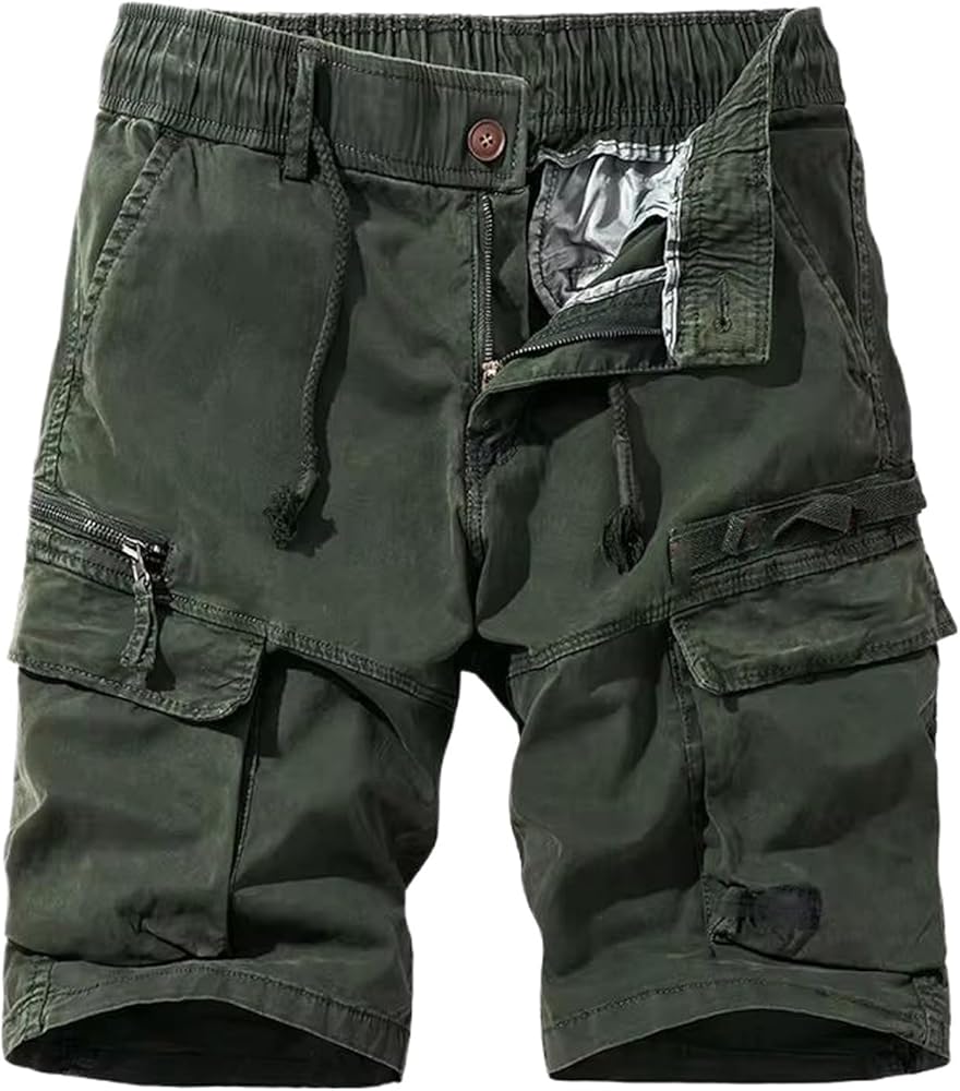 Mens Cargo Tactical Short Pants Multi Pocket Shorts Mens Japanese Streetwear Casual Jogger Outdoor Shorts