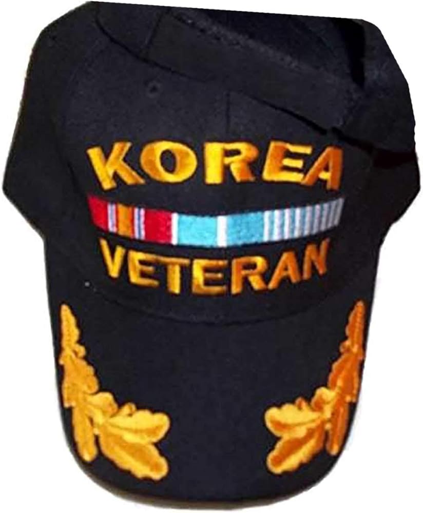 Korea War Veteran Baseball Style Embroidered Hat Black Ball Cap Korean Vet