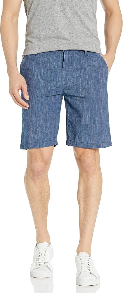 PAIGE Men's Thompson Flat Front Short in Baja Blue