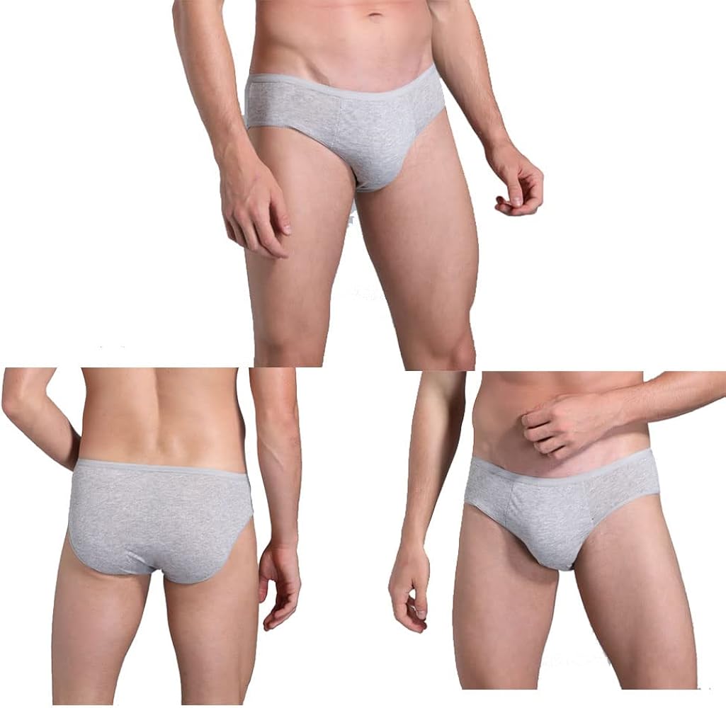 STARLY Mens Cotton Disposable Underwear Travel Panties handy Briefs for Fitness Grey (20pk)