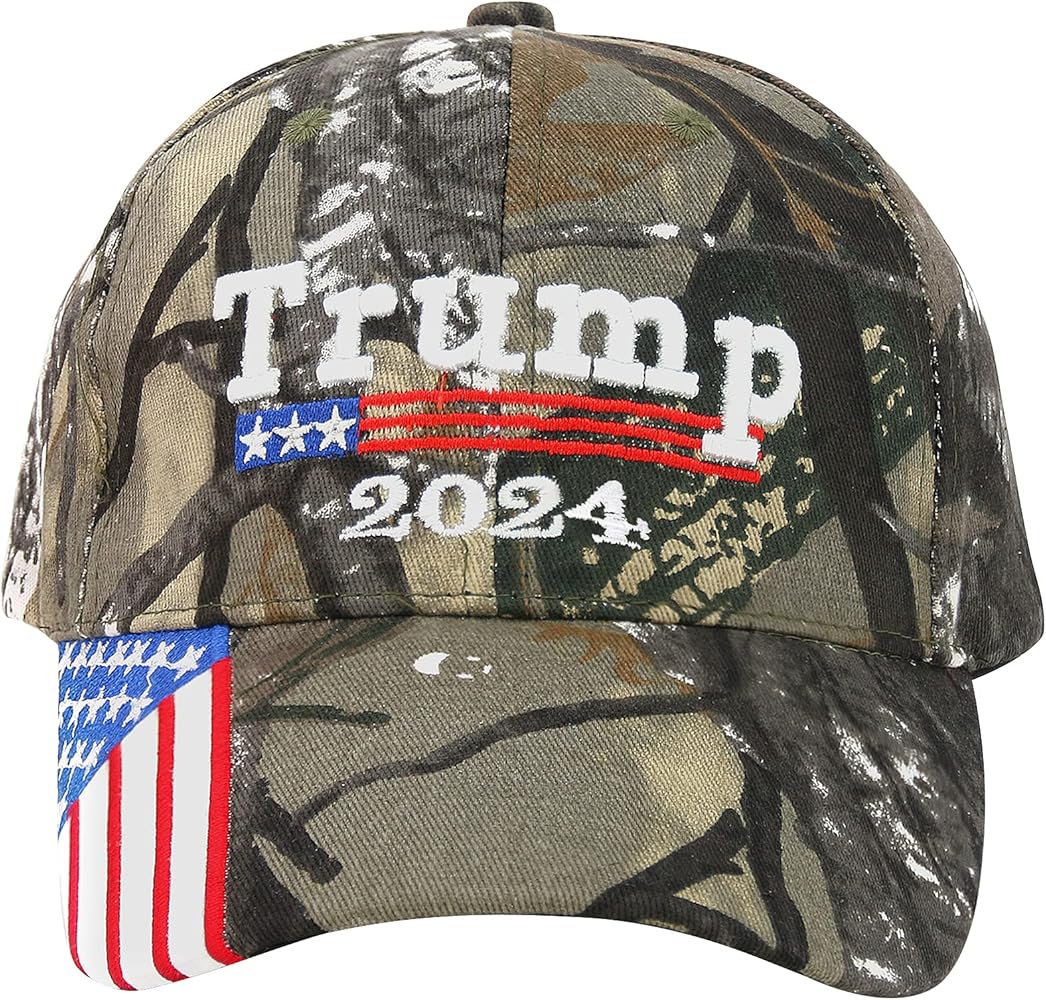 Trump Hat 2024-Trump 2024 MAGA Keep America Great Take America Back Campaign Cap with Trump Slogan- Adjustable Baseball Hat Embroidered USA Cap- Camo