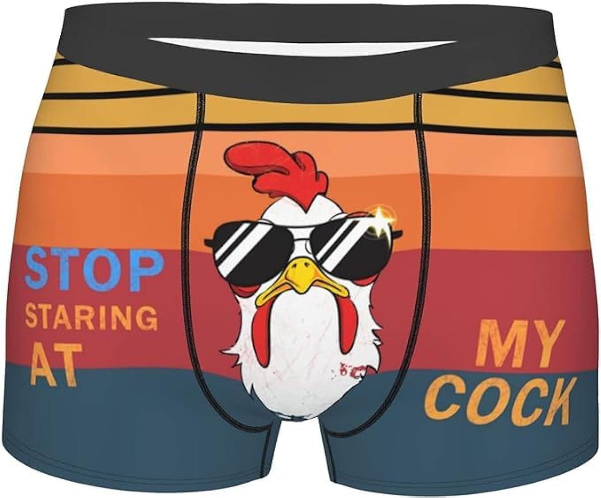 Stop Staring At My Cock Men'S Briefs Funny Boxers Humorous Underwear Shorts