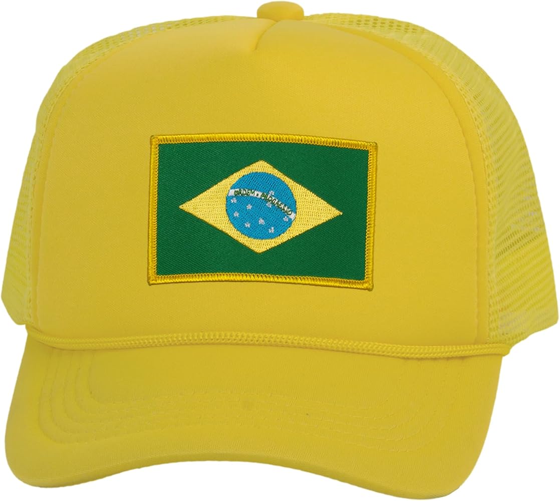 TOP HEADWEAR Country Brazil Flag Hat - Brazilian Patriotic Trucker Cap