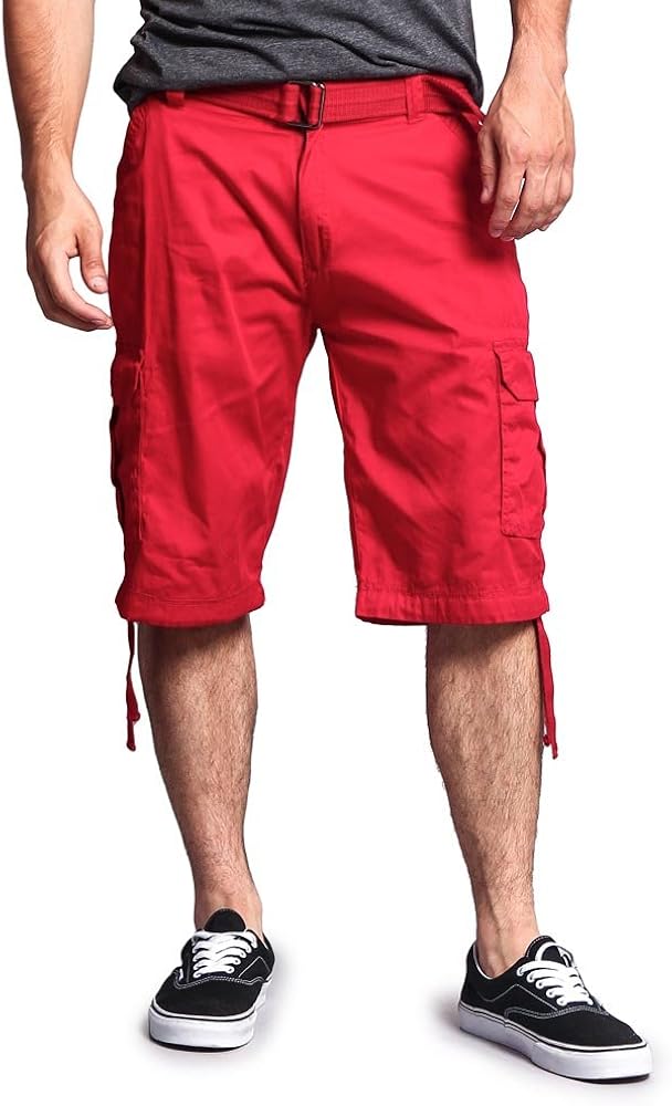 G-Style USA Men's Ripstop Belted Cargo Shorts