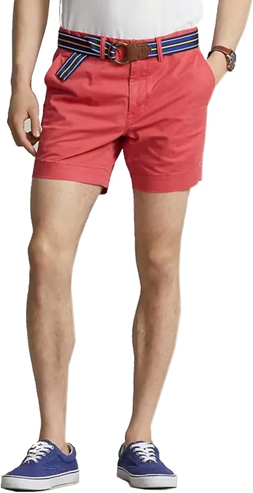 Polo Ralph Lauren Mens Cotton Stretch Twill Flat 6Inch Shorts