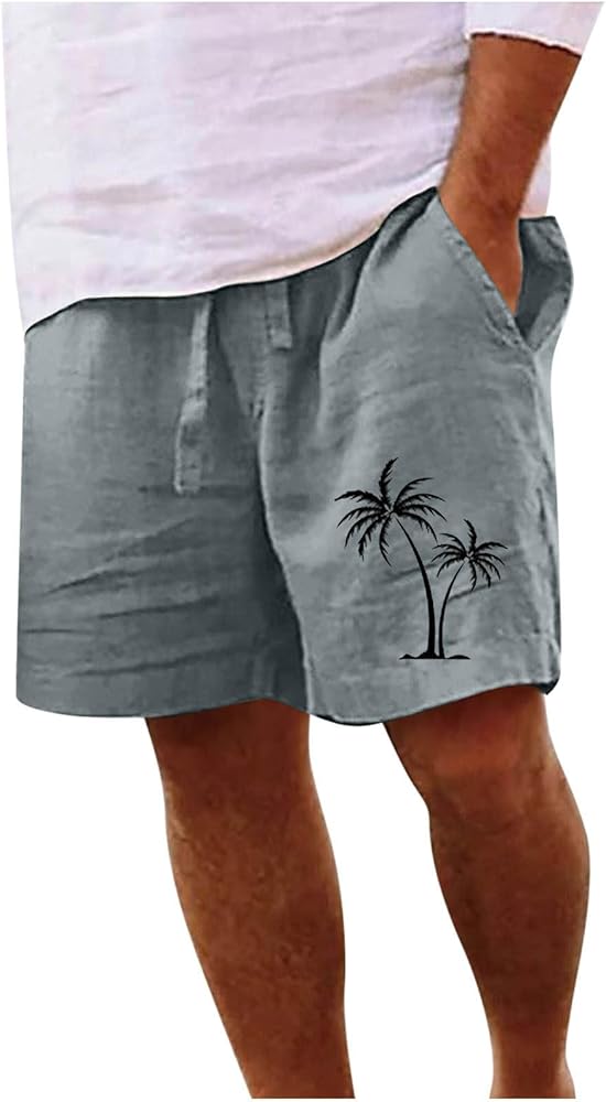 Hawaiian Shorts for Men Classic Summer Lightweight Beach Relaxed Fit Short Athletic Dressy Classic Short with Pockets