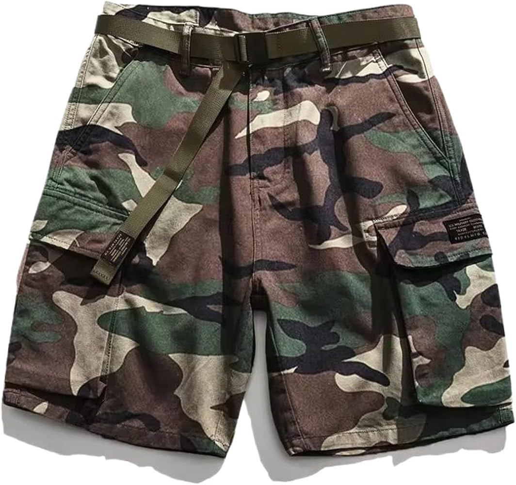 Summer Harajuku Multi-Pocket Cargo Shorts Men Clothing Japanese Streetwear Tactical Casual Pants Male