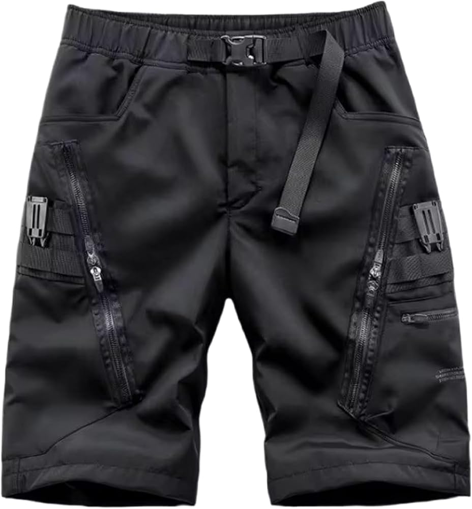 Summer Tactical Cargo Shorts Mens Outdoor Casual Hip Hop Straight Knee Length Shorts