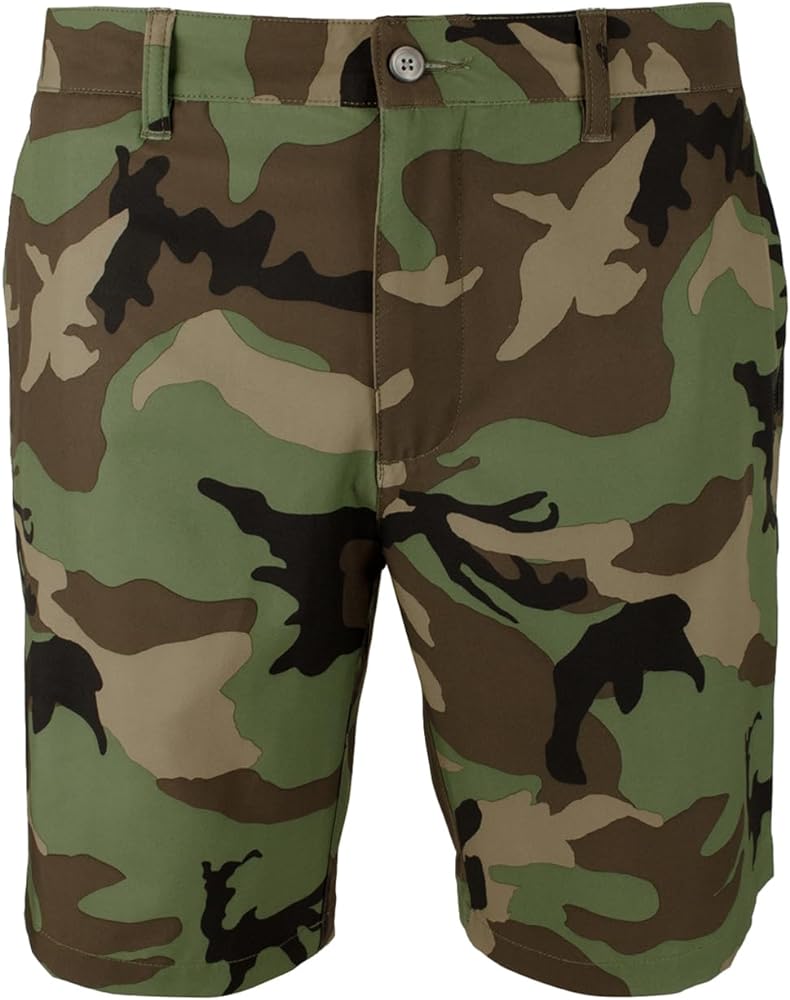 Polo Ralph Lauren Men's Camouflage Flat Front Shorts-Green Multi-34