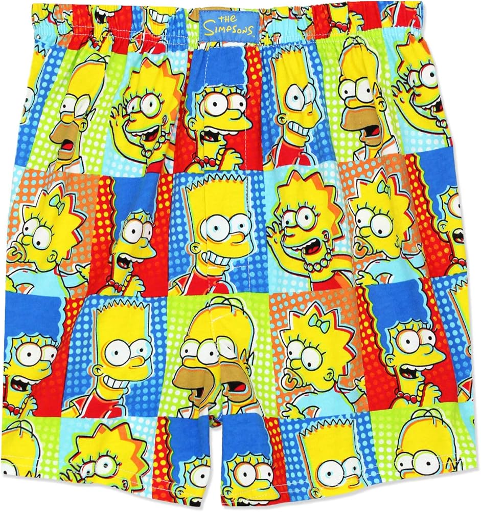 The Simpsons Family Men's Briefly Stated Boxer Shorts Underwear