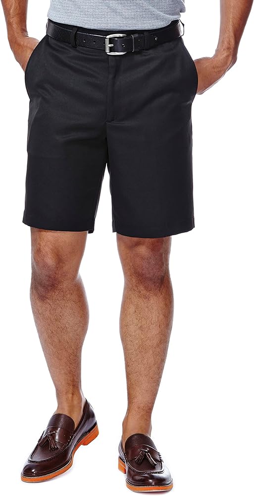 Haggar Men's Cool 18 Classic Fit Flat Front Expandable Waistband Short (Regular and Big & Tall Sizes)