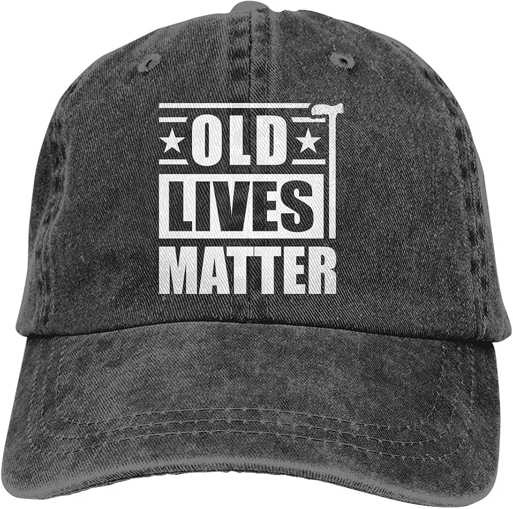 Funny Birthday Gifts Baseball Cap for 50th 60th 70th 80th Men Women, Old Lives Hat Matter, Vintage Adjustable Wash Cotton Hat