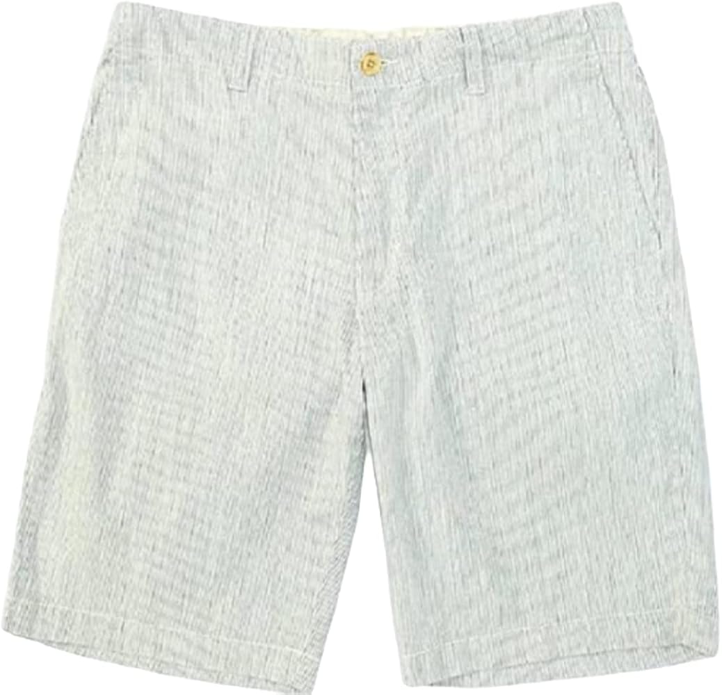 Tommy Bahama Sand Dune Linen Stretch Partial Elastic Waist Shorts (Color: Soapstone, Size 30)