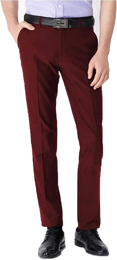 Men's Classic Straight-Fit Wrinkle-Resistant Dress Chino Pants