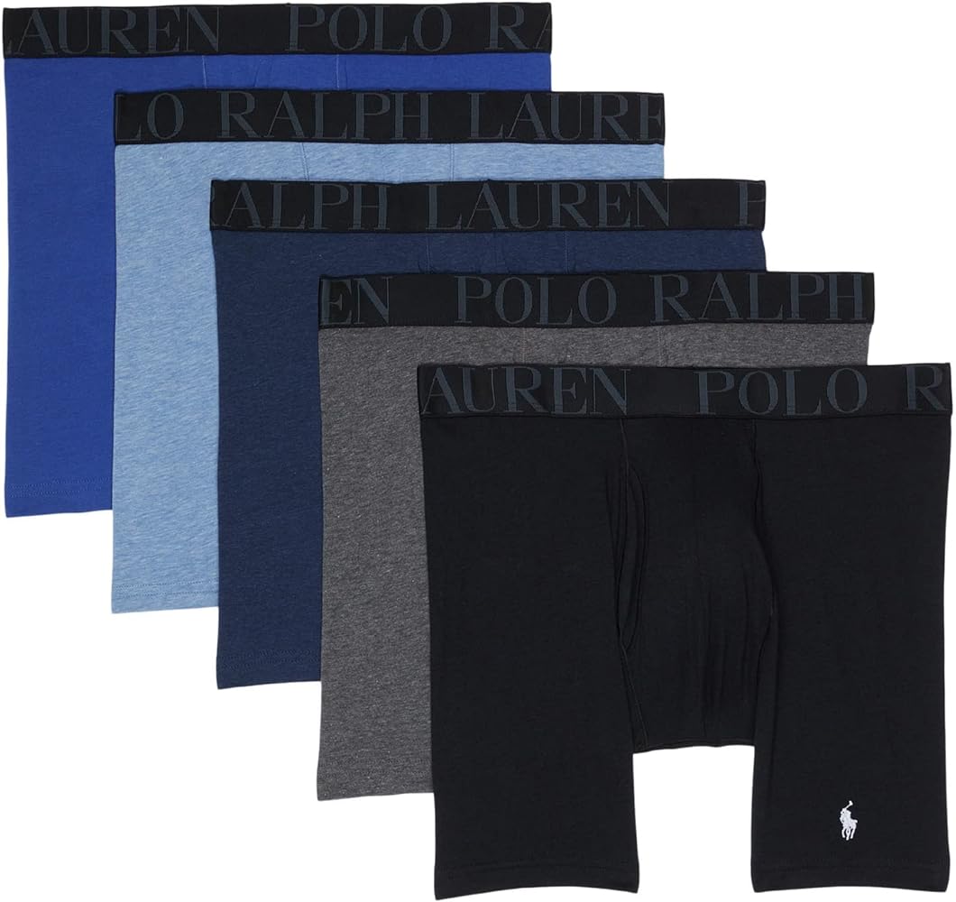 Polo Ralph Lauren Mens Stretch Fit Classic Boxer Briefs 5 Pack