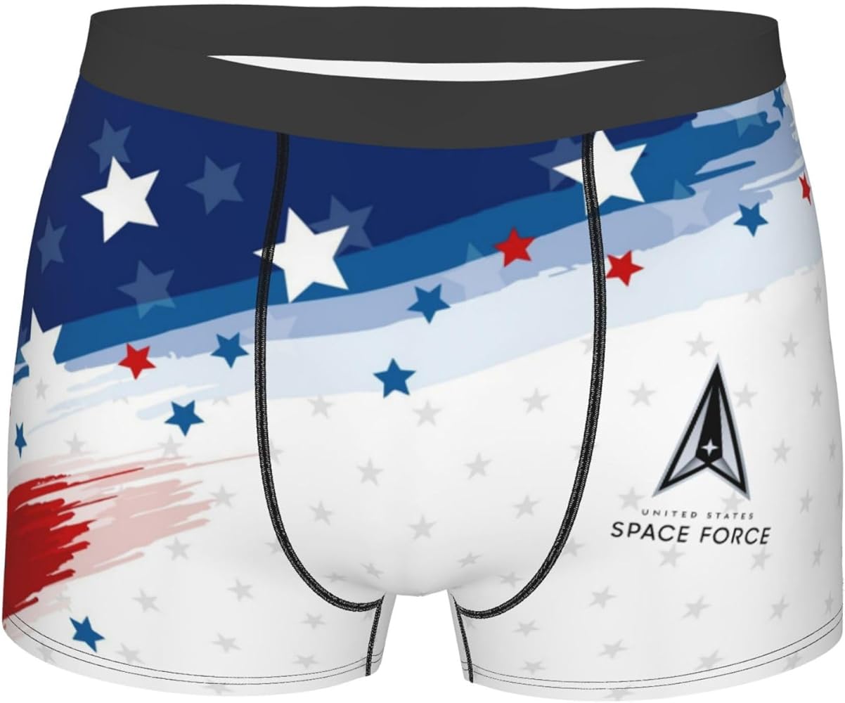 United States Space Force Boxer Briefs Comfort Stretch Underwear Trunks Wicking Breathable Knickers For Mens