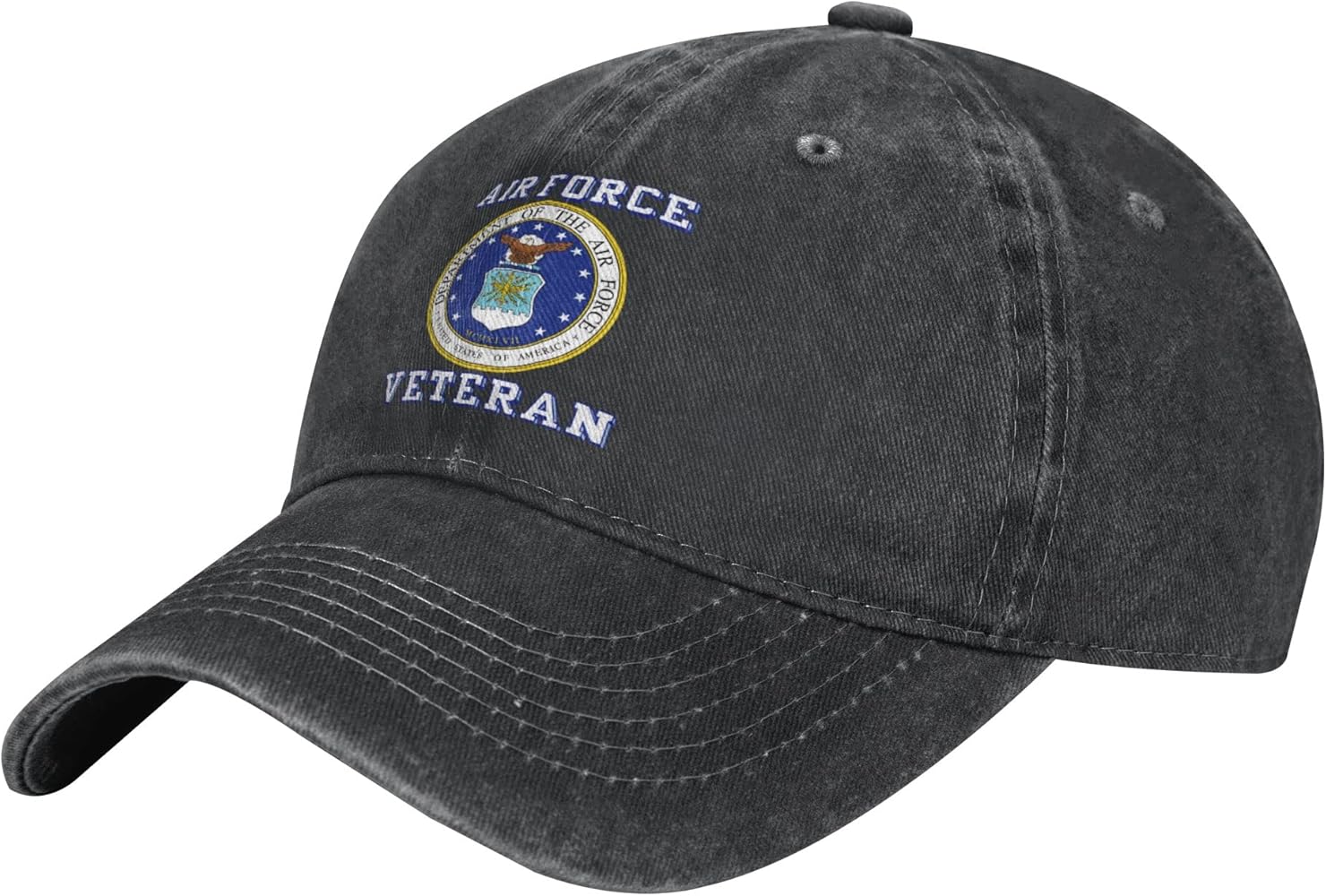 US Air Force Veteran Baseball Cap Military Hats for Men Classic Dad Hat American Army Adjustable Denim Hat