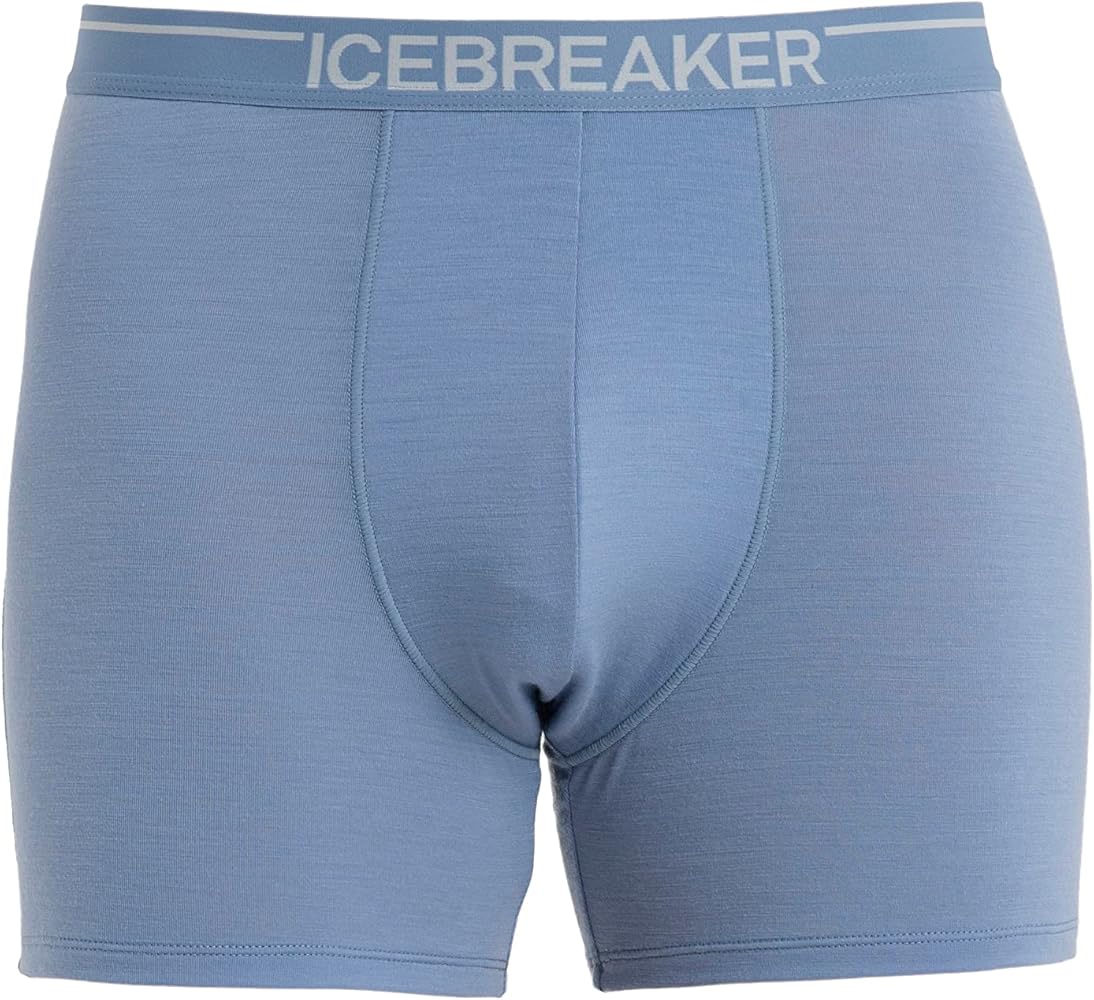 Icebreaker Merino Anatomica Men’s Boxer Briefs, Wool Base Layer for Cold Weather - Soft, Durable Underwear with Contour Pouch, Flatlock Seams to Reduce Chafing, Kyanite, XX-Large