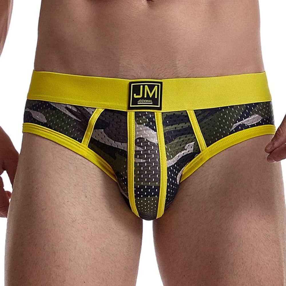 JOCKMAIL Men's Underwear Briefs Men's Sexy Briefs Breathable Comfortable Mesh Underwear Men's Low Rise Briefs