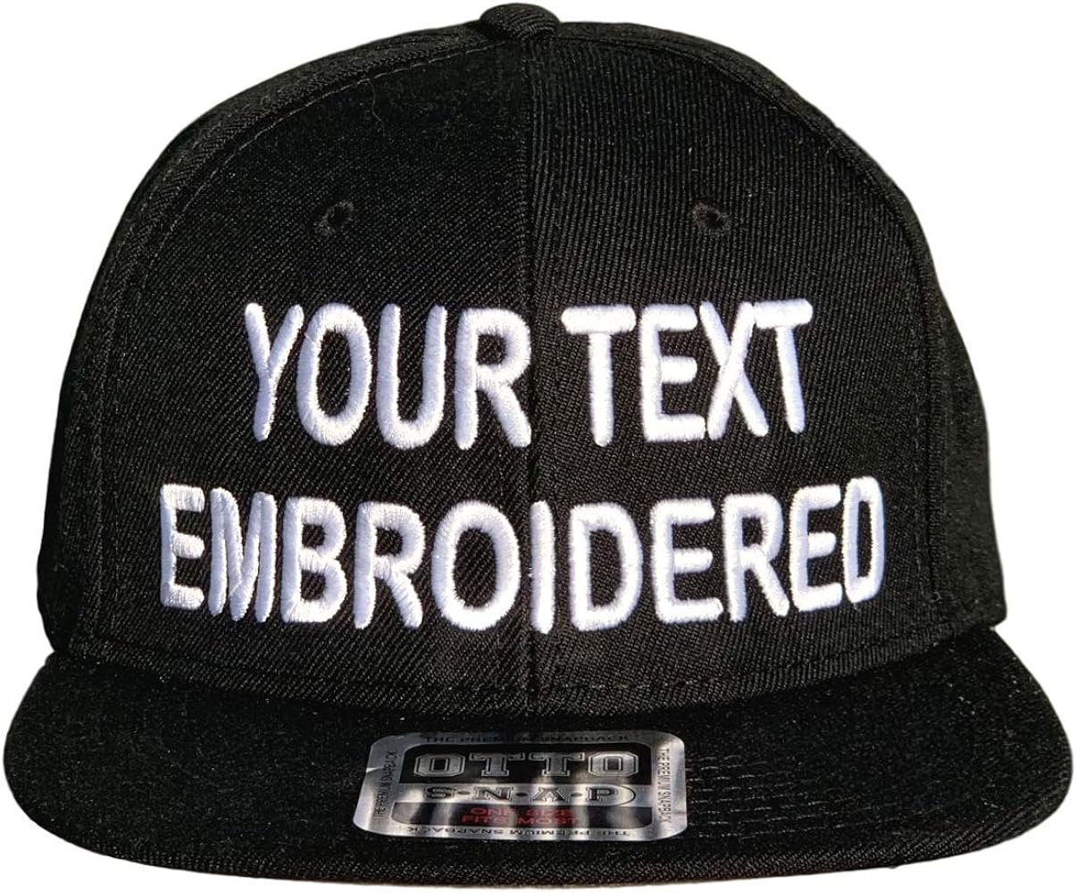 Custom Snapback Hat Otto Embroidered Your Own Text Flatbill Bill Snapback