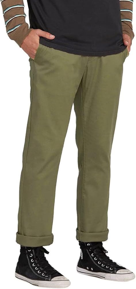 Volcom Men's Frickin Modern Stretch Chino Pants Martini Olive