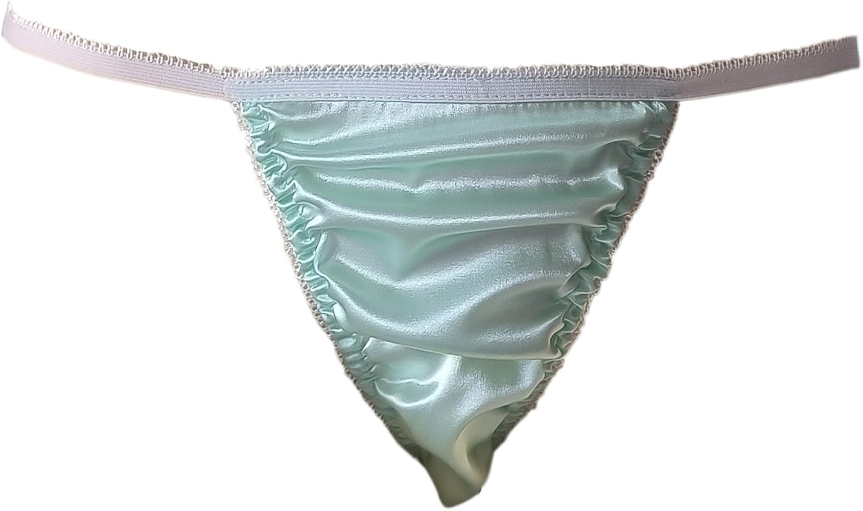 Men's Low Waist Satin String Bikini Thongs G String Underwear T Back Sissy Lingerie Briefs Panties