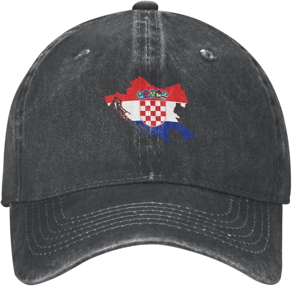 Croatia Flag Baseball Cap Fashion Men's Woman's Baseball Caps Washable Adjustable Cowboy Hats