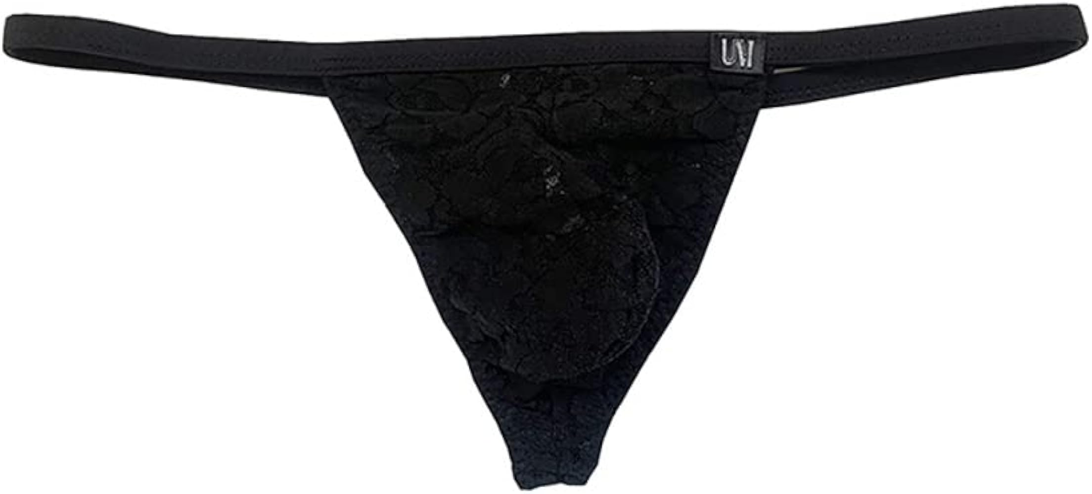 Men's Lace T-Back Thongs Underwear Separation Low Waist Male Panties G-String Briefs Undies